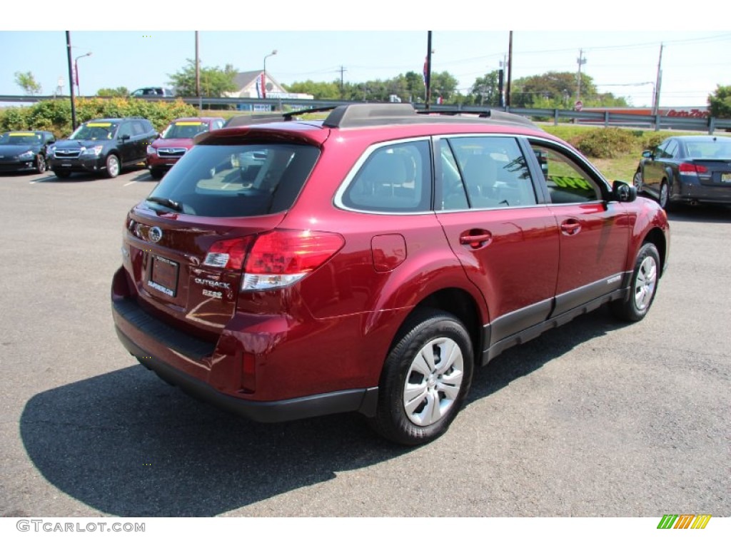 2011 Outback 2.5i Wagon - Ruby Red Pearl / Warm Ivory photo #6