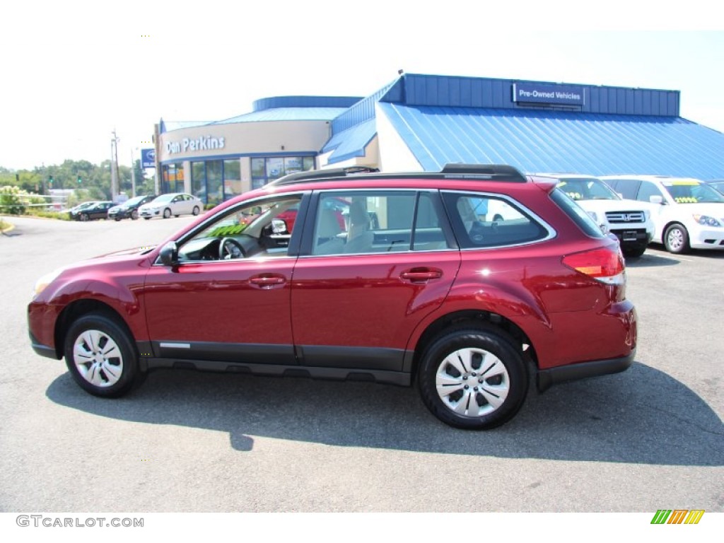 2011 Outback 2.5i Wagon - Ruby Red Pearl / Warm Ivory photo #11