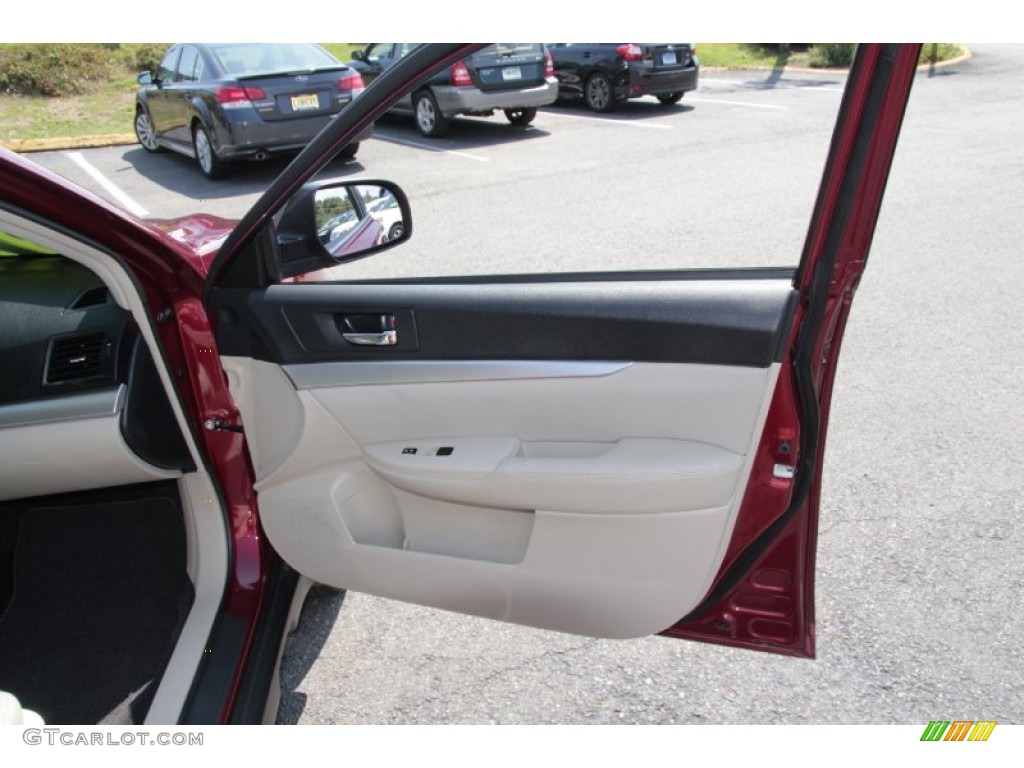 2011 Outback 2.5i Wagon - Ruby Red Pearl / Warm Ivory photo #17