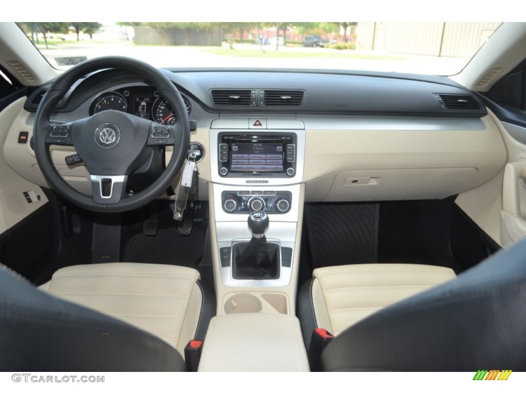 2011 Volkswagen CC Sport Cornsilk Beige/Black Dashboard Photo #85113983