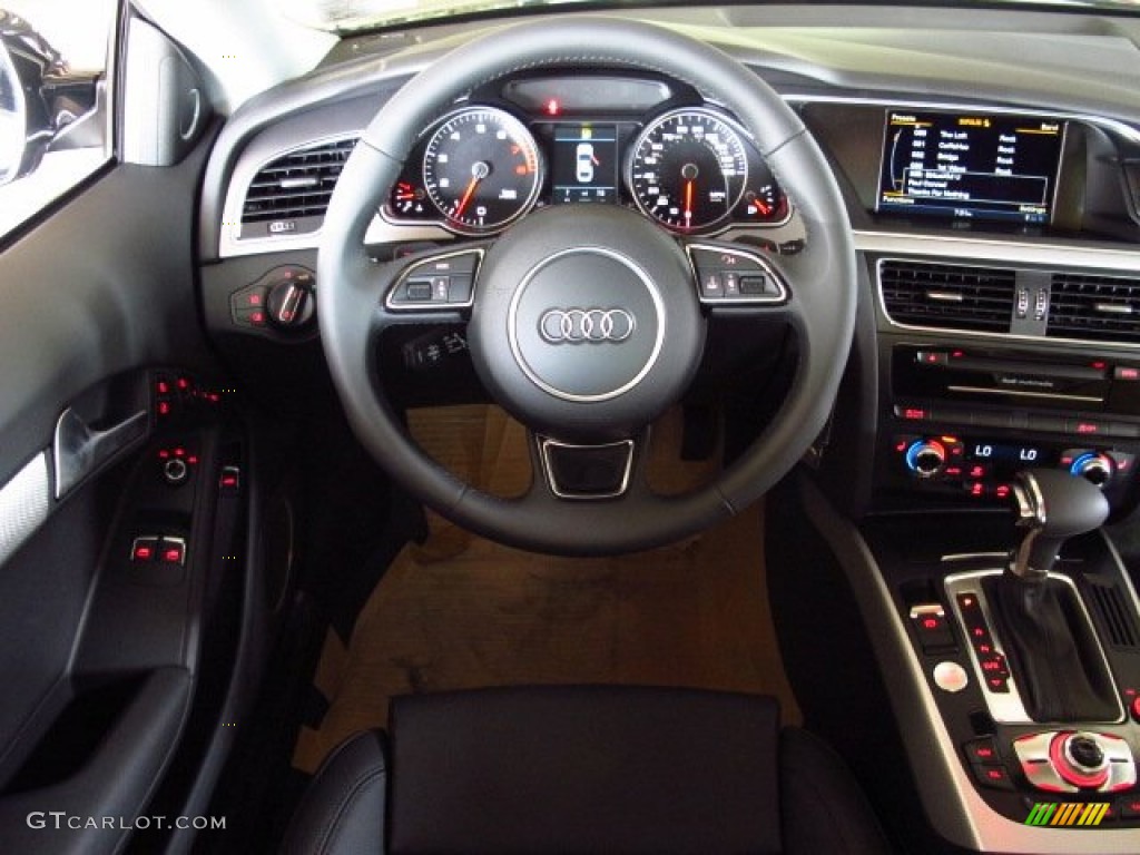 2014 Audi A5 2.0T quattro Coupe Black Steering Wheel Photo #85114367