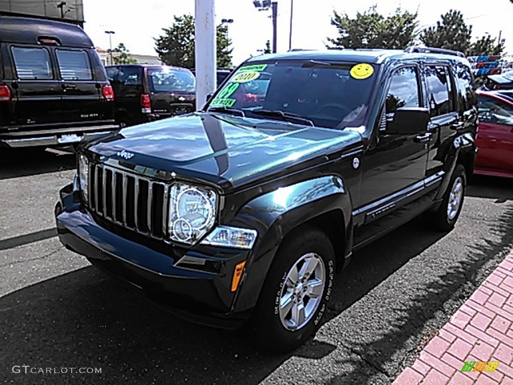 2010 Liberty Sport 4x4 - Natural Green Pearl / Dark Slate Gray photo #1