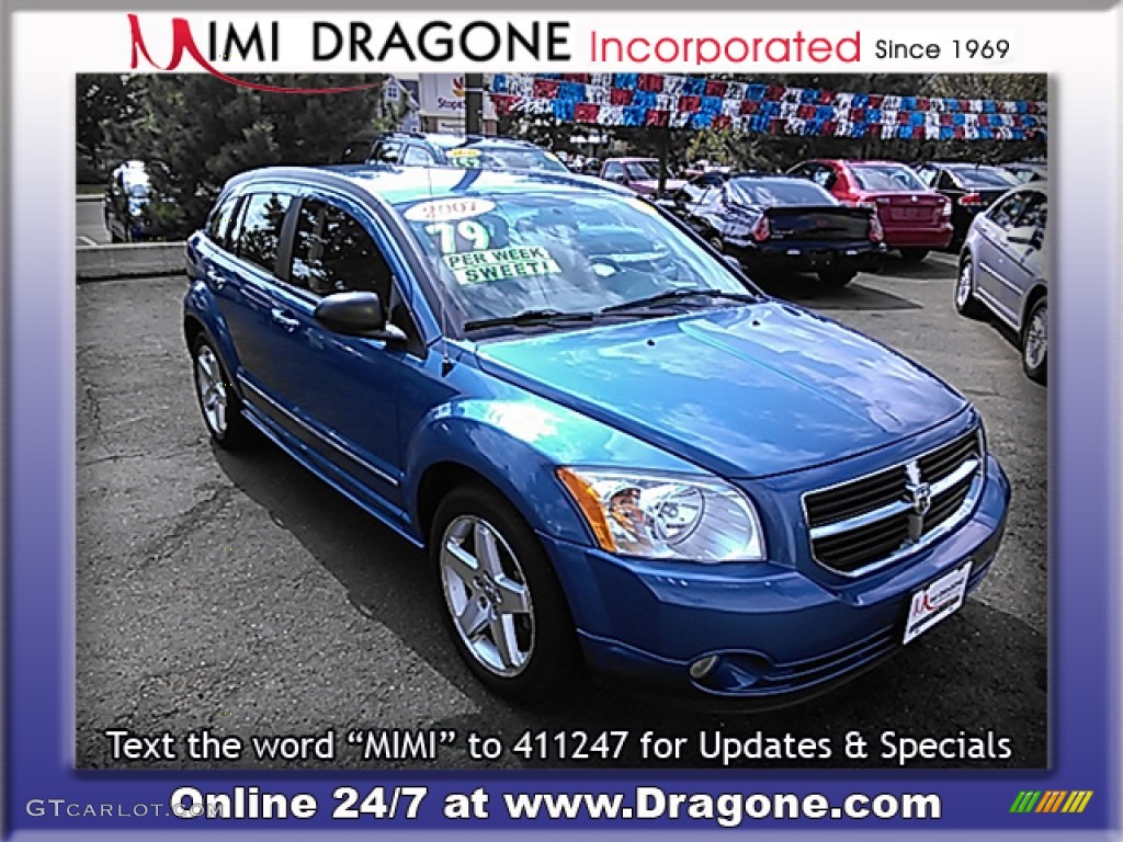 2007 Caliber R/T AWD - Marine Blue Pearl / Pastel Pebble Beige photo #6