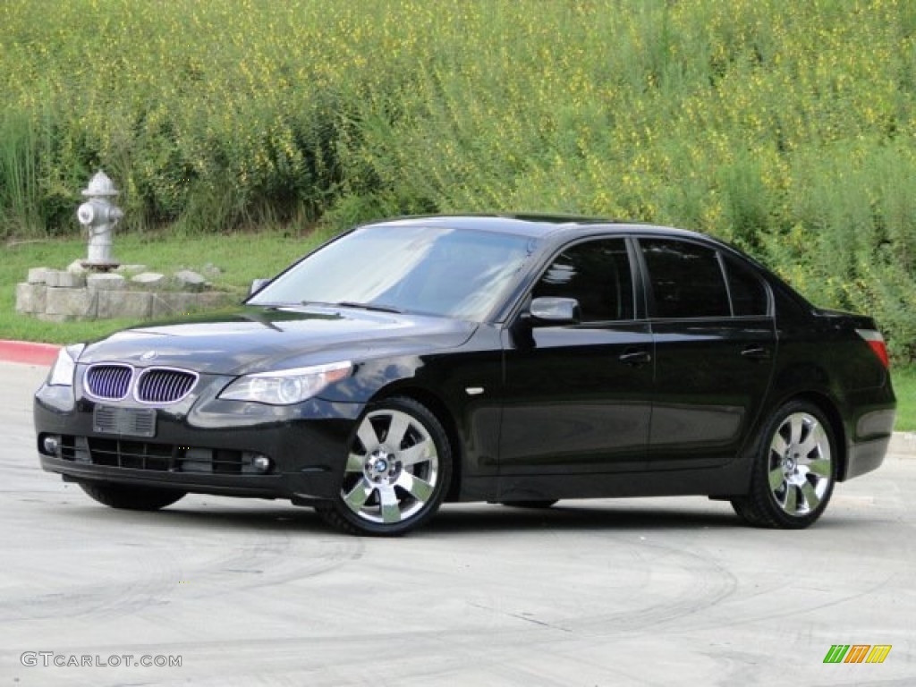 Black Sapphire Metallic 2007 BMW 5 Series 530i Sedan Exterior Photo #85115066