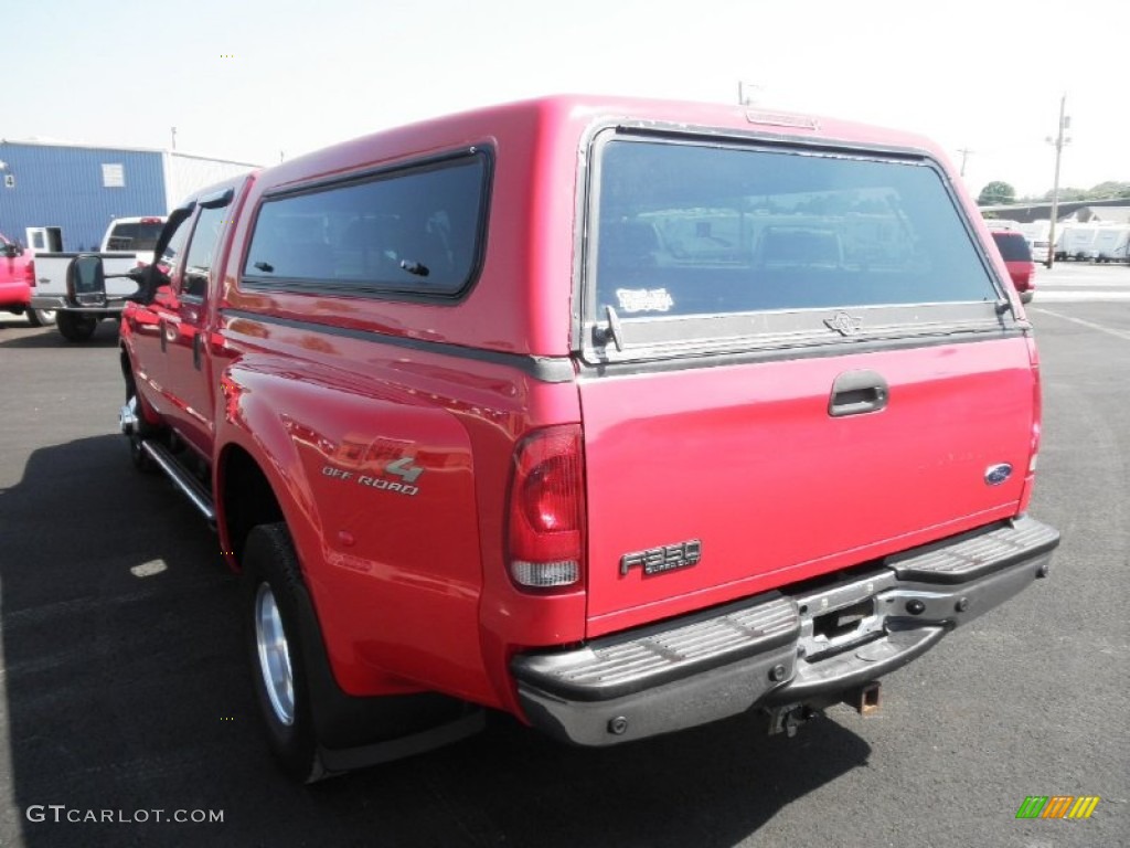 2004 F350 Super Duty Lariat Crew Cab 4x4 Dually - Red / Medium Parchment photo #27