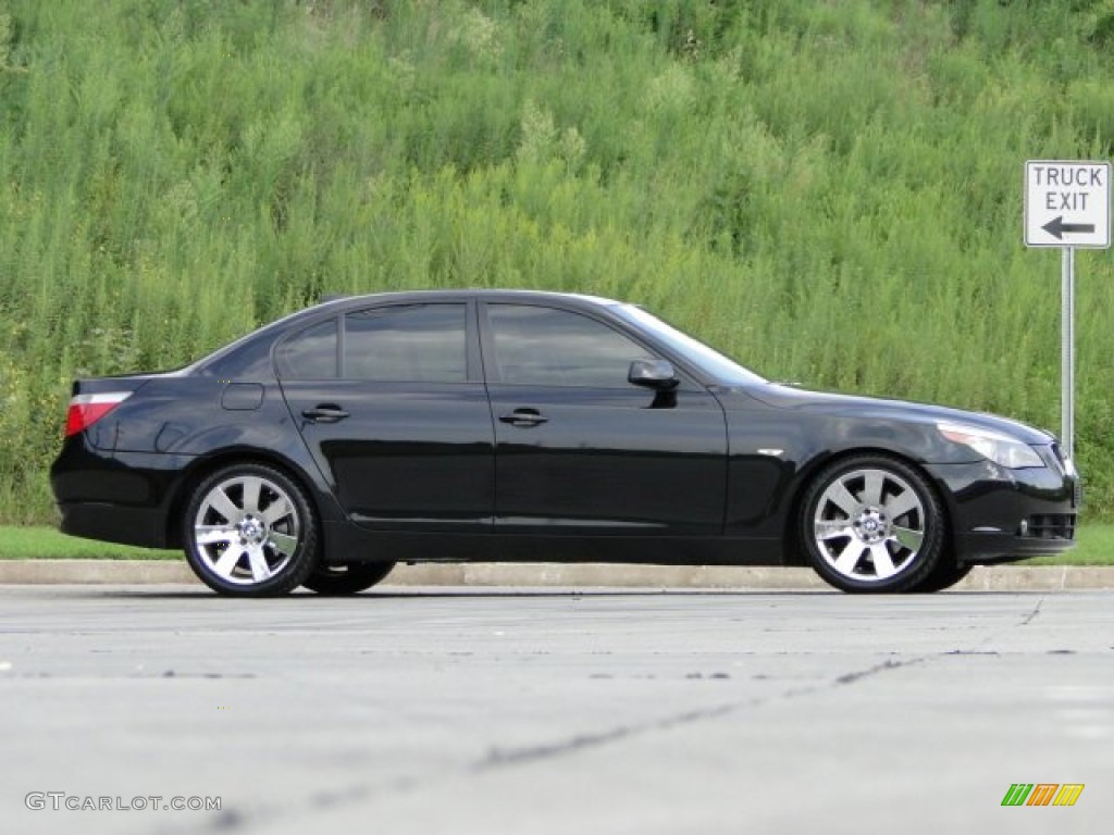 Black Sapphire Metallic 2007 BMW 5 Series 530i Sedan Exterior Photo #85115345