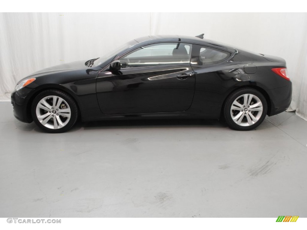 2010 Genesis Coupe 2.0T Premium - Bathurst Black / Black photo #2