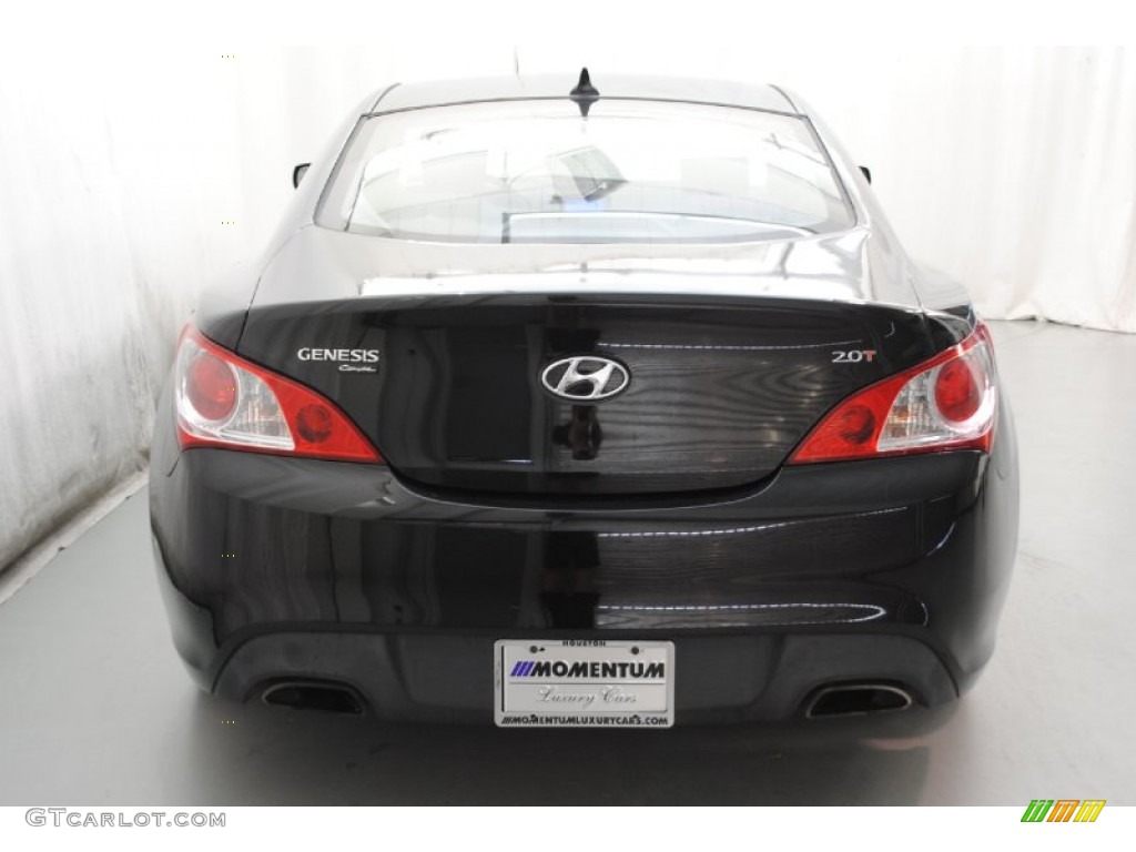 2010 Genesis Coupe 2.0T Premium - Bathurst Black / Black photo #11
