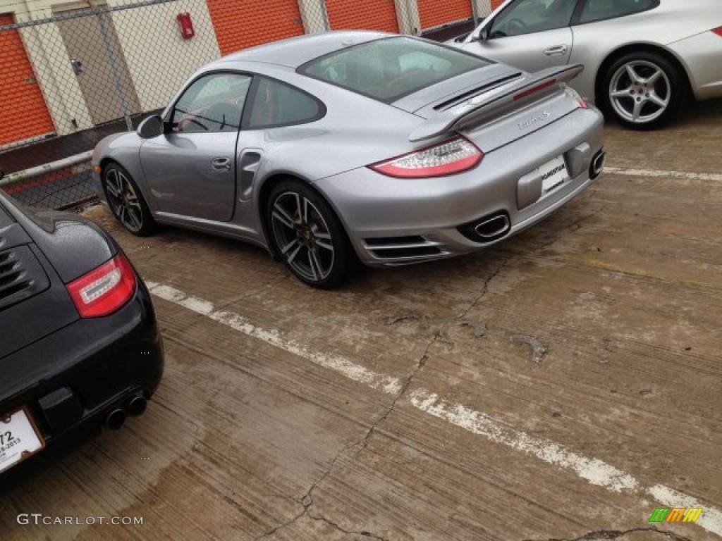 2012 911 Turbo S Coupe - Platinum Silver Metallic / Carrera Red Natural Leather photo #1