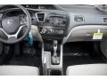 Beige 2013 Honda Civic Hybrid Sedan Dashboard