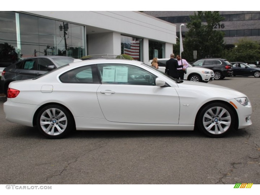 2013 3 Series 328i Coupe - Mineral White Metallic / Coral Red/Black photo #4