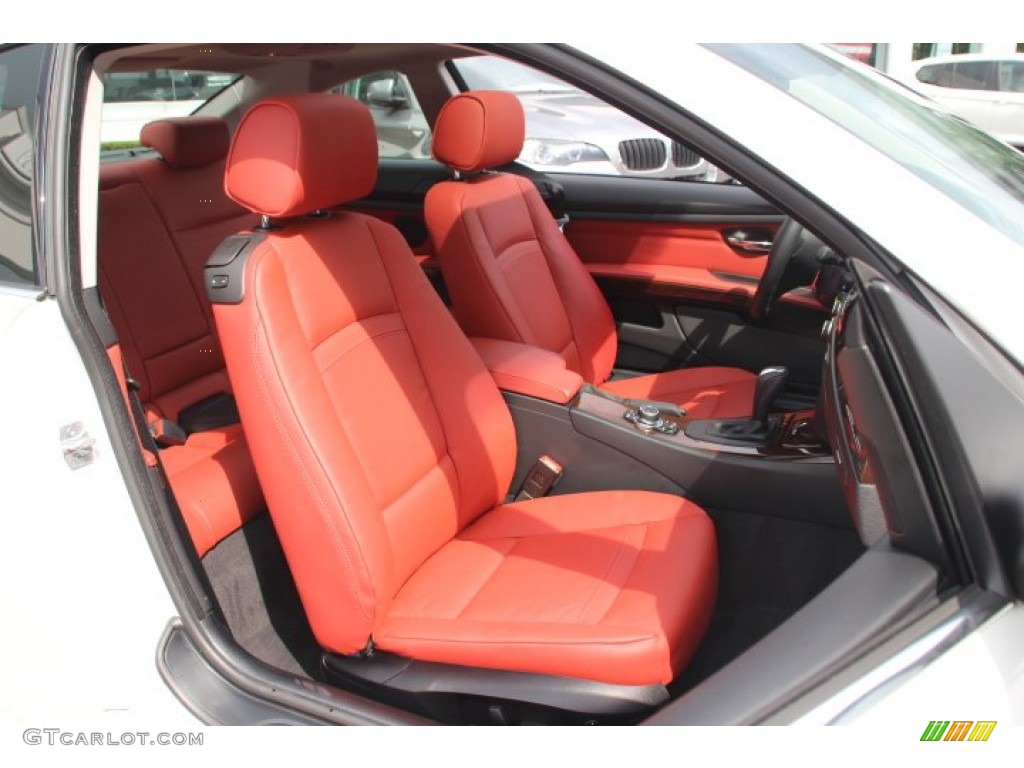 2013 3 Series 328i Coupe - Mineral White Metallic / Coral Red/Black photo #27