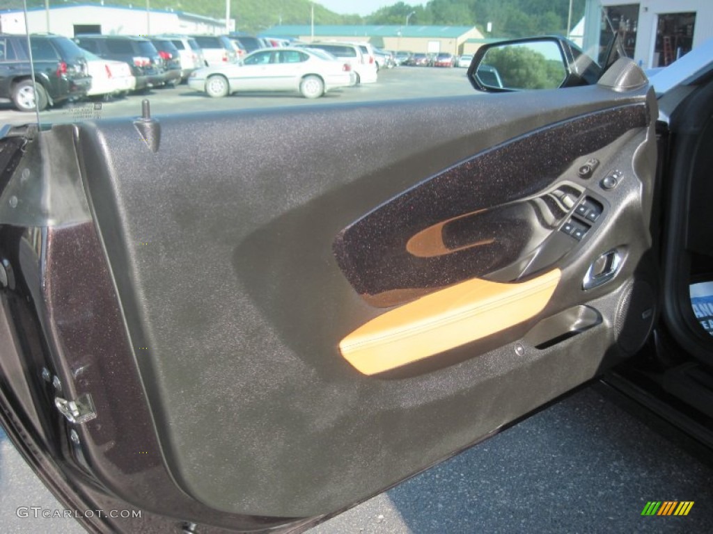 2011 Chevrolet Camaro Neiman Marcus Edition SS/RS Convertible Neiman Marcus Amber/Black Door Panel Photo #85125755