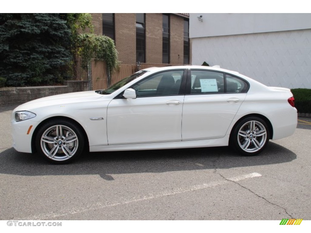 2013 5 Series 550i xDrive Sedan - Alpine White / Black photo #8