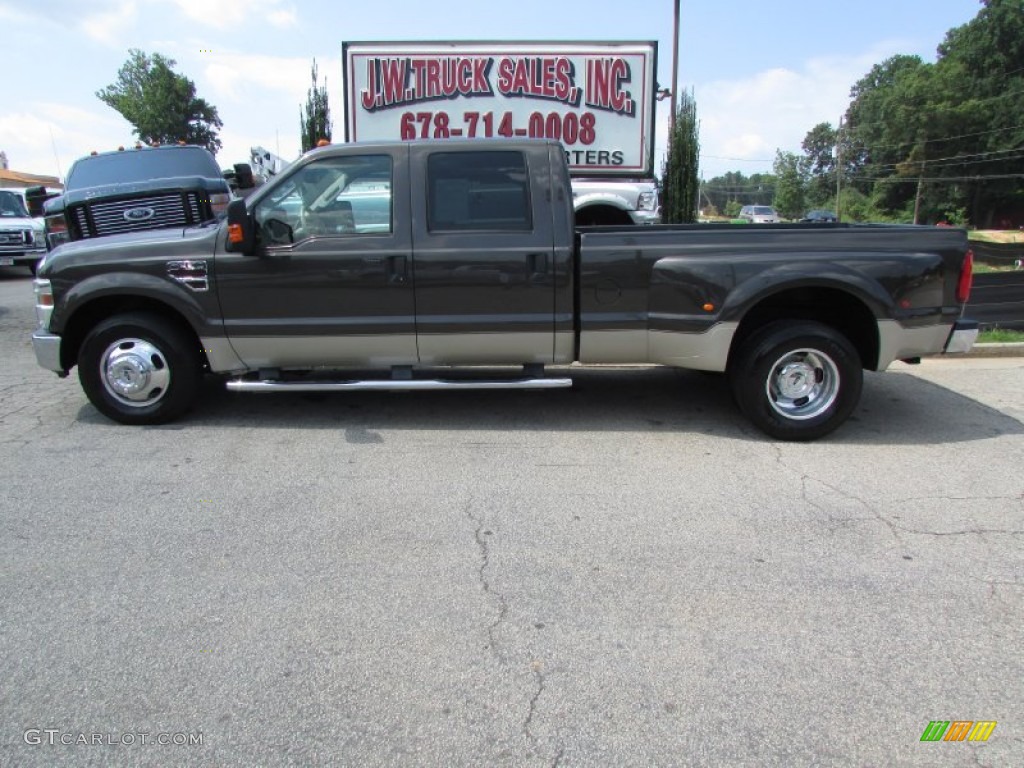 2008 F350 Super Duty XLT Crew Cab Dually - Dark Stone Metallic / Camel photo #3