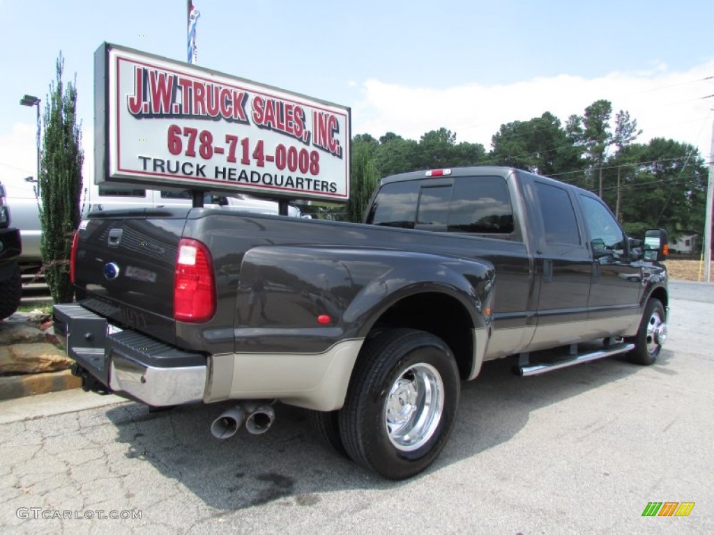 2008 F350 Super Duty XLT Crew Cab Dually - Dark Stone Metallic / Camel photo #8