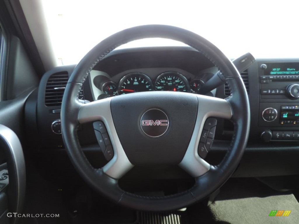 2010 Sierra 1500 SLE Crew Cab - Carbon Black Metallic / Ebony photo #13