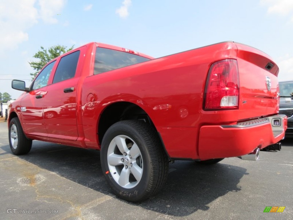 2014 1500 Express Crew Cab 4x4 - Flame Red / Black/Diesel Gray photo #2