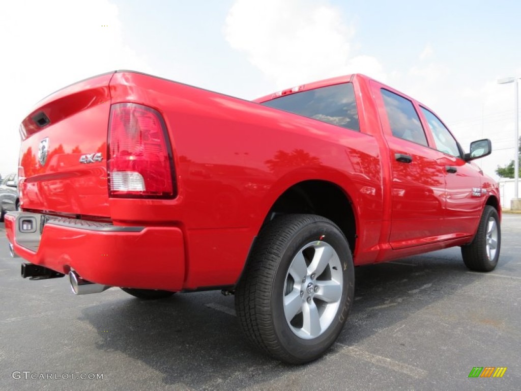 2014 1500 Express Crew Cab 4x4 - Flame Red / Black/Diesel Gray photo #3