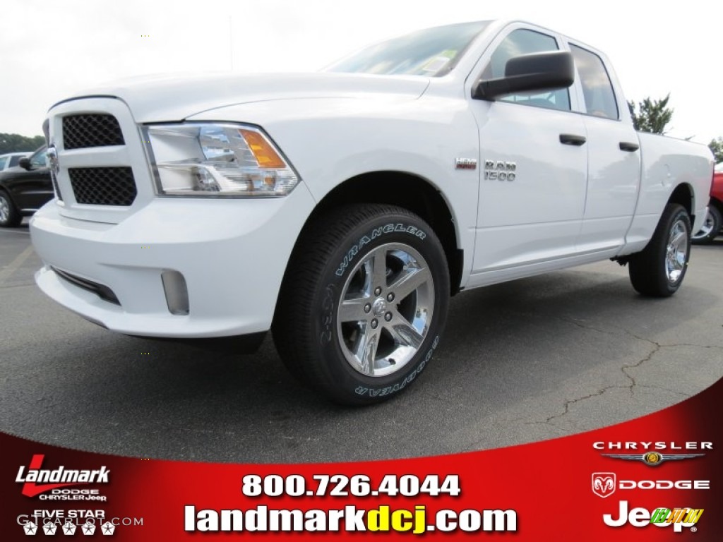 2014 1500 Express Quad Cab - Bright White / Black/Diesel Gray photo #1