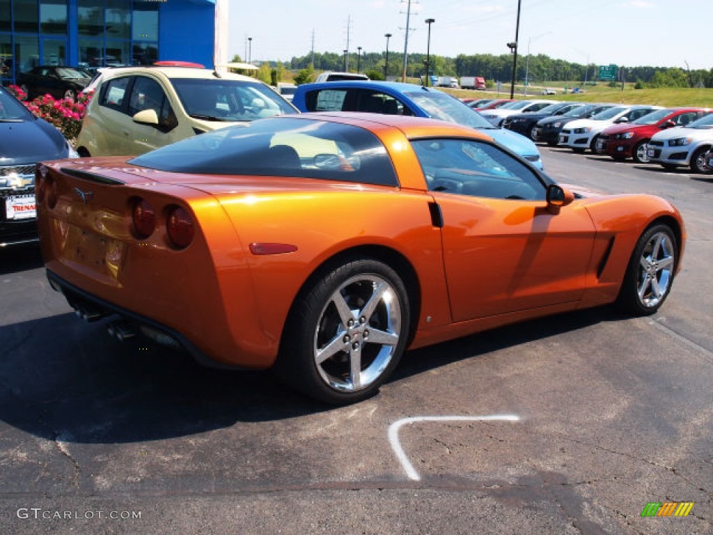 2007 Corvette Coupe - Atomic Orange Metallic / Ebony photo #3