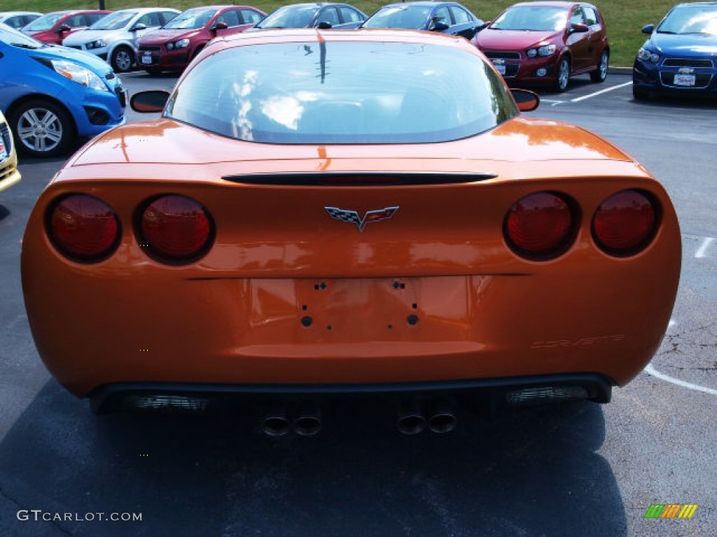 2007 Corvette Coupe - Atomic Orange Metallic / Ebony photo #6