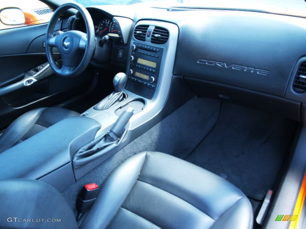 2007 Corvette Coupe - Atomic Orange Metallic / Ebony photo #10