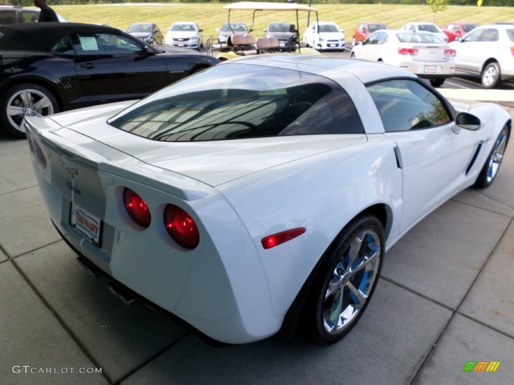 2013 Corvette Grand Sport Coupe - Arctic White/60th Anniversary Pearl Silver Blue Stripes / Diamond Blue/60th Anniversary Design Package photo #6