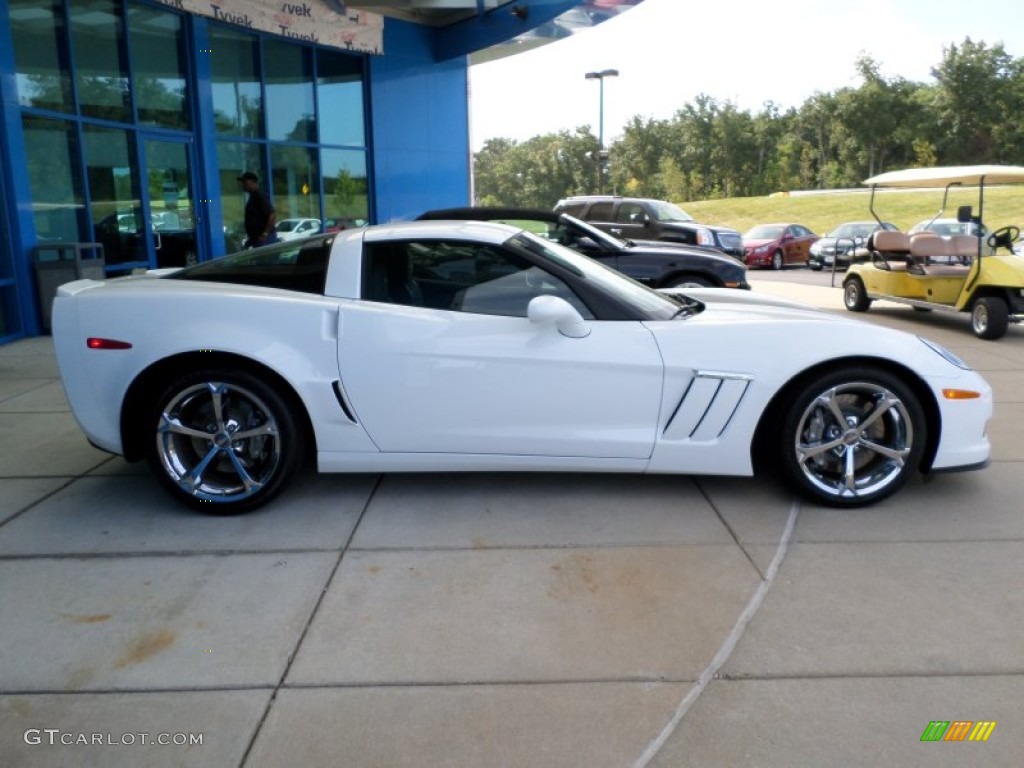 2013 Corvette Grand Sport Coupe - Arctic White/60th Anniversary Pearl Silver Blue Stripes / Diamond Blue/60th Anniversary Design Package photo #8