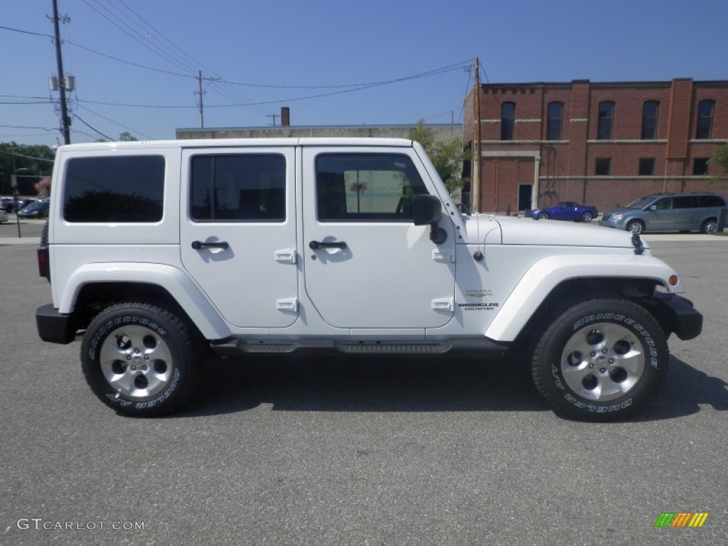 Bright White 2014 Jeep Wrangler Unlimited Sahara 4x4 Exterior Photo #85132814