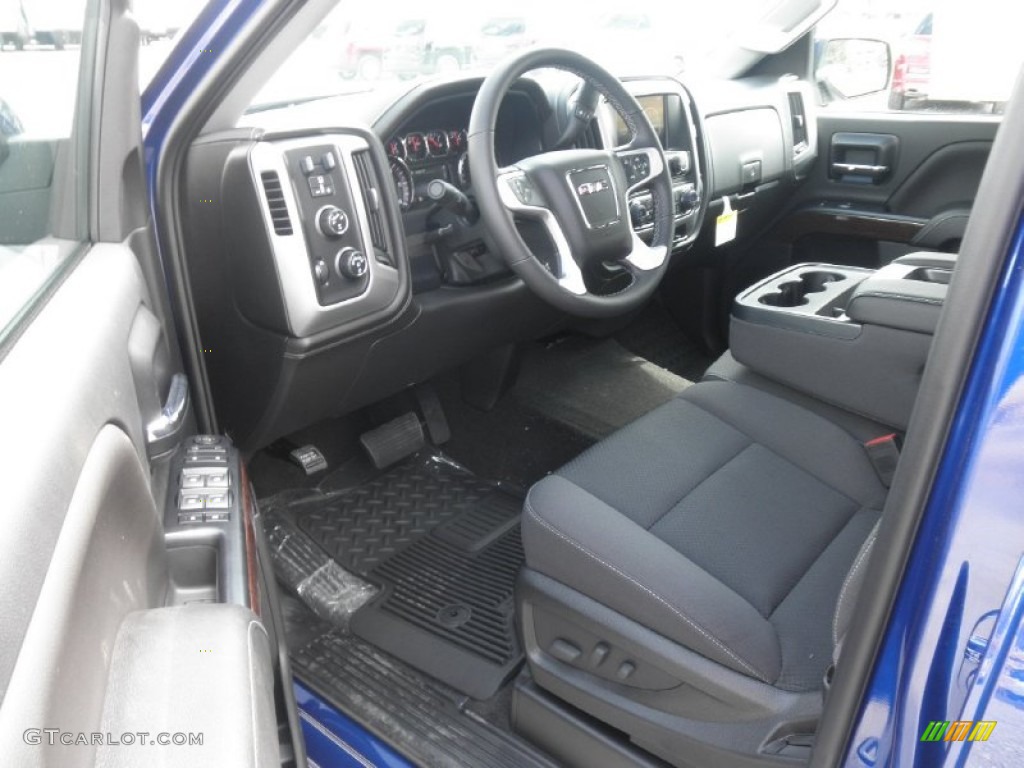 Jet Black Interior 2014 GMC Sierra 1500 SLE Double Cab 4x4 Photo #85132844