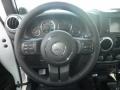 Black 2014 Jeep Wrangler Unlimited Sahara 4x4 Steering Wheel