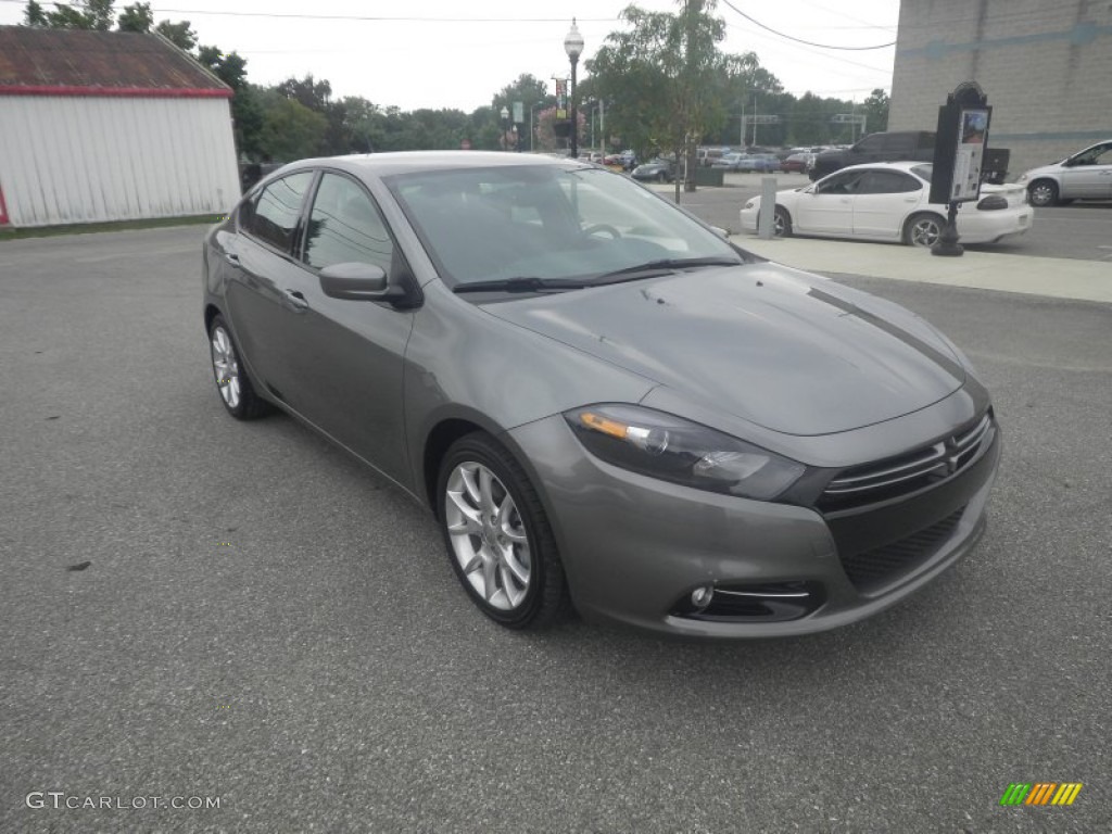 2013 Dart SXT - Tungsten Metallic / Black/Light Diesel Gray photo #1