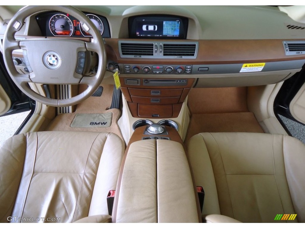 2002 7 Series 745i Sedan - Oxford Green Metallic / Beige III photo #6