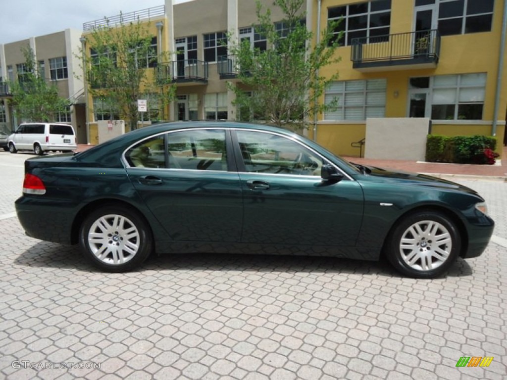 2002 7 Series 745i Sedan - Oxford Green Metallic / Beige III photo #7