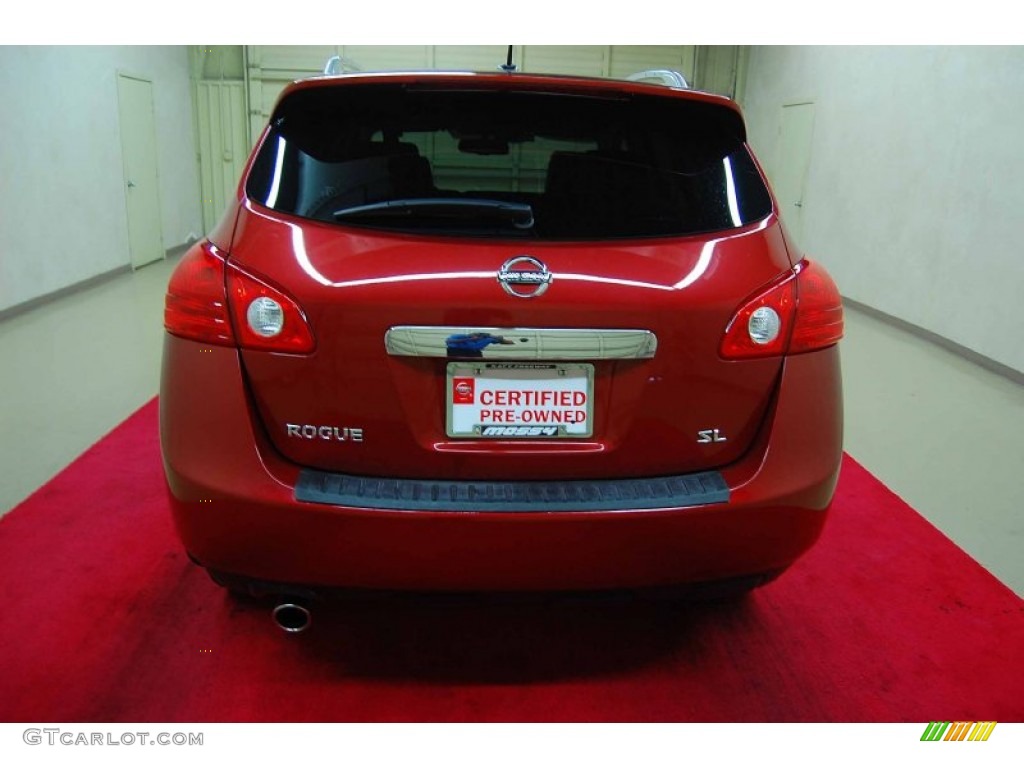 2011 Rogue SV - Cayenne Red / Black photo #5