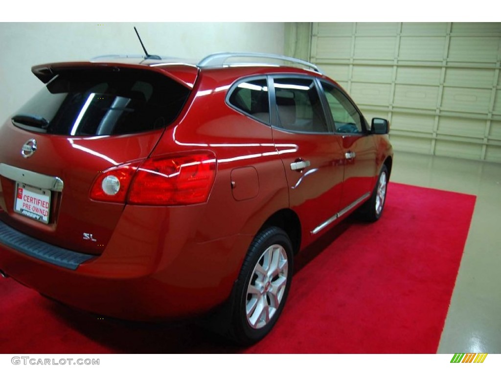 2011 Rogue SV - Cayenne Red / Black photo #6
