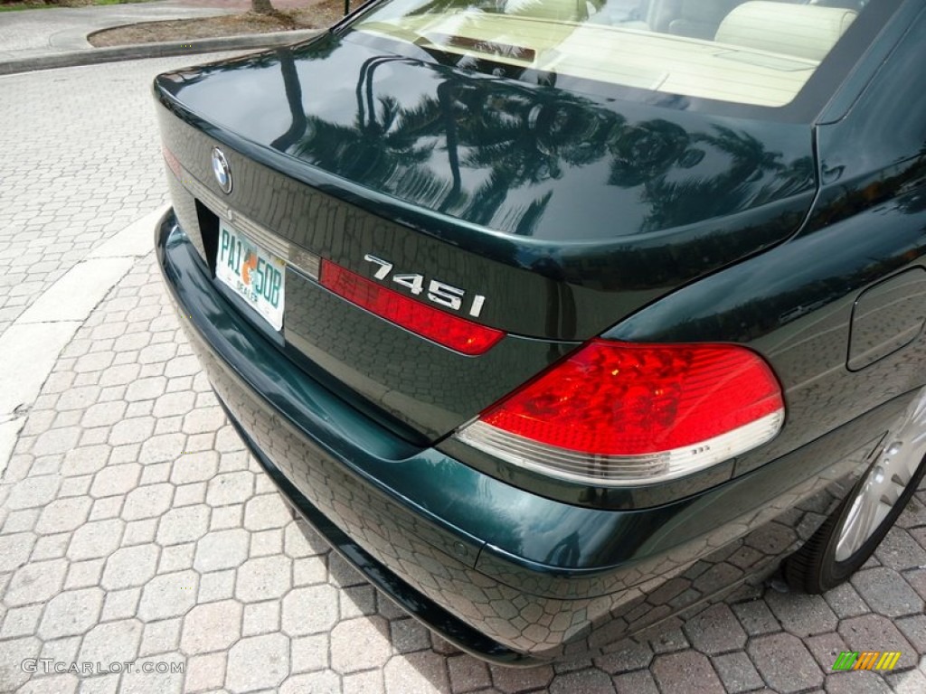 2002 7 Series 745i Sedan - Oxford Green Metallic / Beige III photo #29