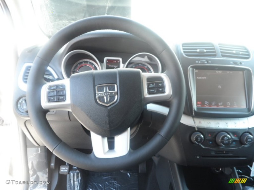 2014 Dodge Journey SXT Black Steering Wheel Photo #85135595
