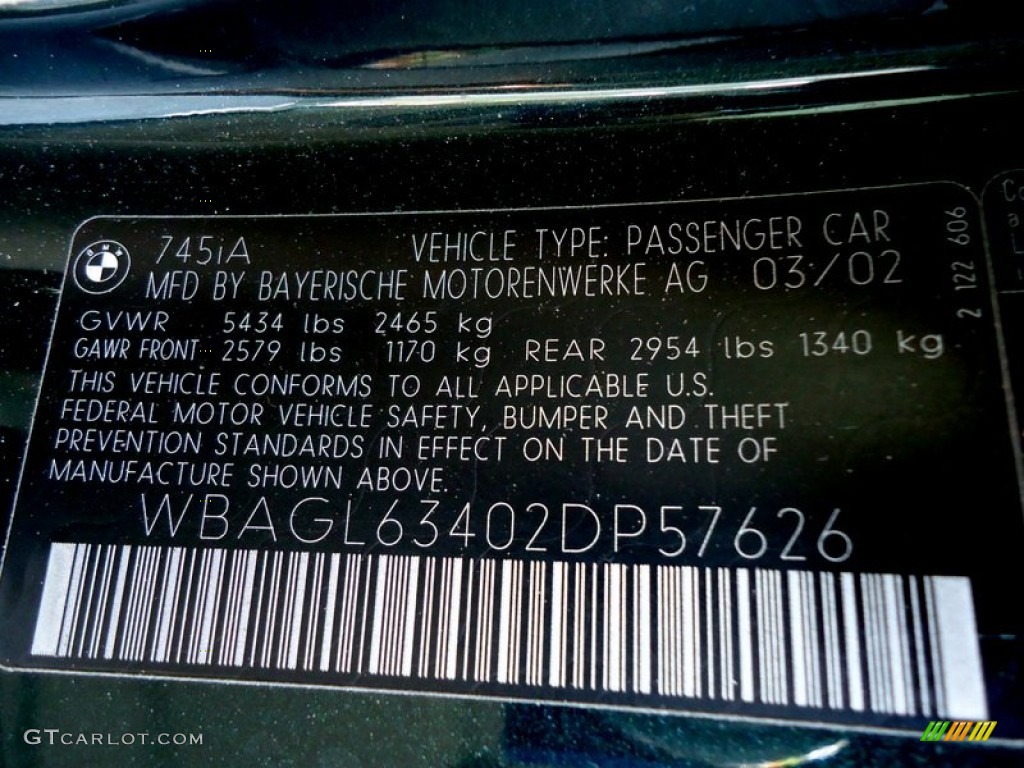 2002 7 Series 745i Sedan - Oxford Green Metallic / Beige III photo #97