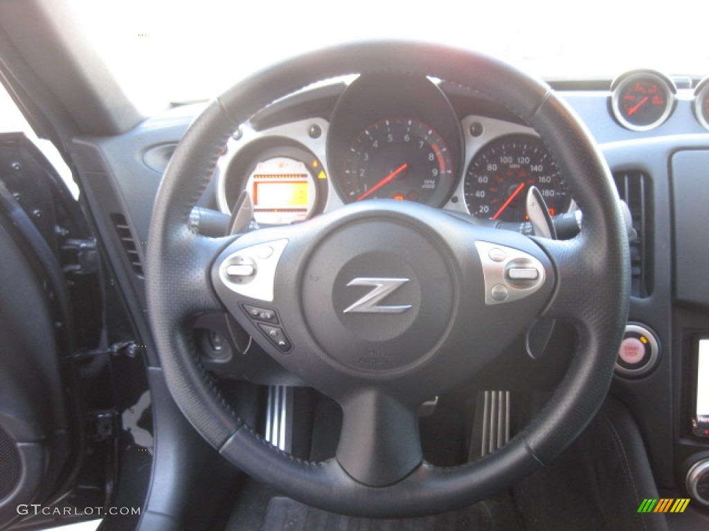 2010 370Z Touring Roadster - Magnetic Black / Black Leather photo #11