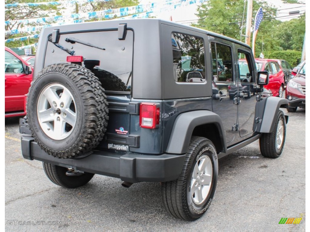 2008 Wrangler Unlimited Rubicon 4x4 - Steel Blue Metallic / Dark Slate Gray/Med Slate Gray photo #5