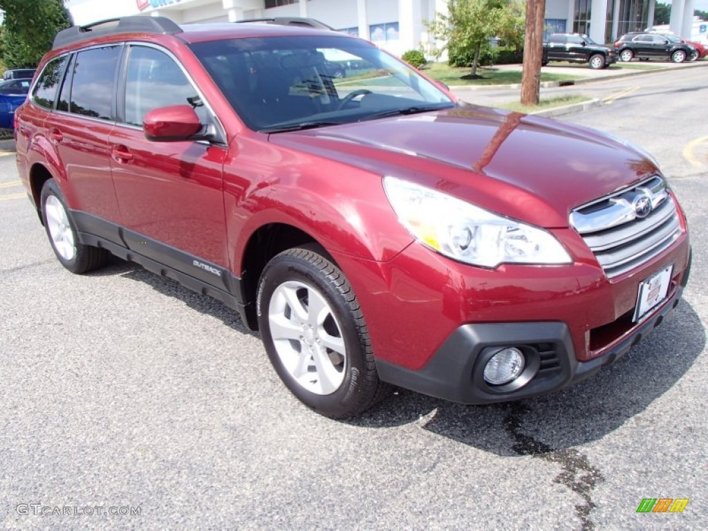 2013 Outback 2.5i Premium - Venetian Red Pearl / Black photo #3