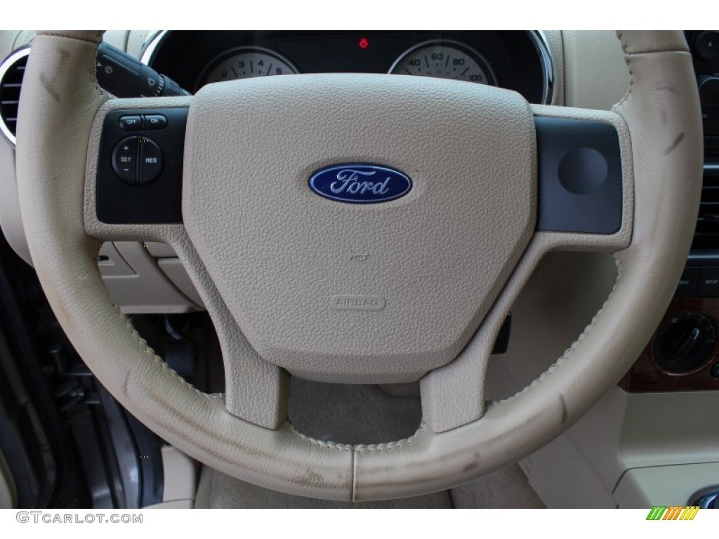 2006 Ford Explorer Eddie Bauer 4x4 Camel Steering Wheel Photo #85138454