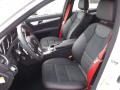 2014 Mercedes-Benz C Black/Red Stitch w/DINAMICA Inserts Interior Front Seat Photo