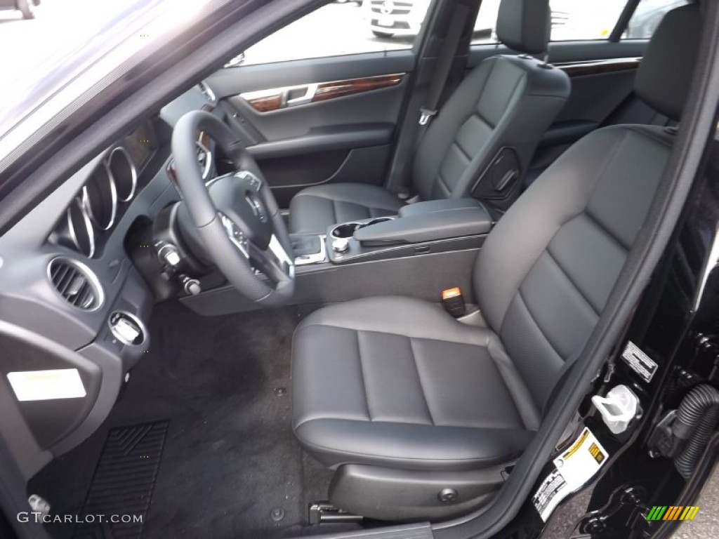 Black Interior 2014 Mercedes-Benz C 300 4Matic Sport Photo #85138760