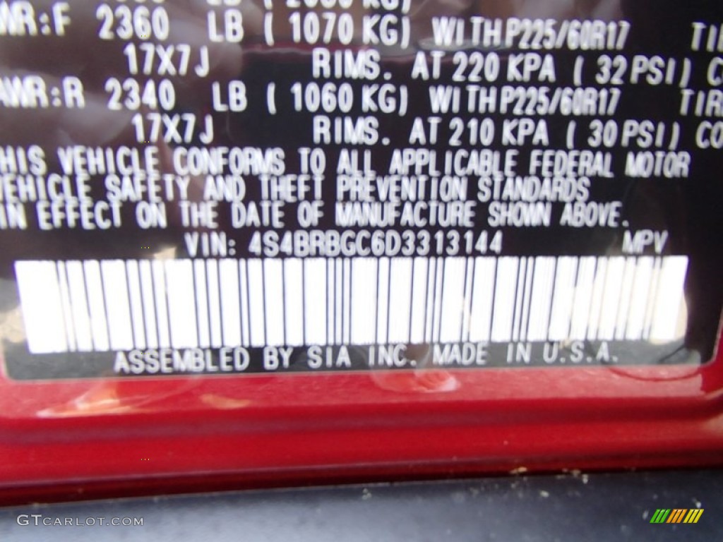 2013 Outback 2.5i Premium - Venetian Red Pearl / Black photo #29