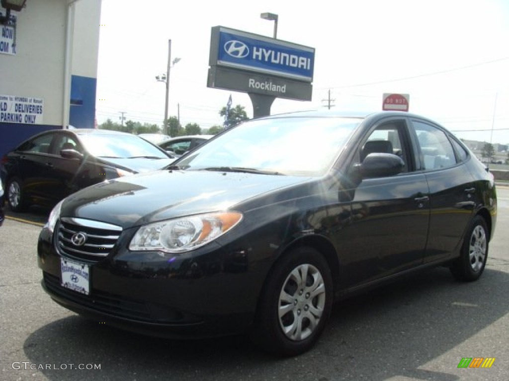 2010 Elantra Blue - Ebony Black / Gray photo #1