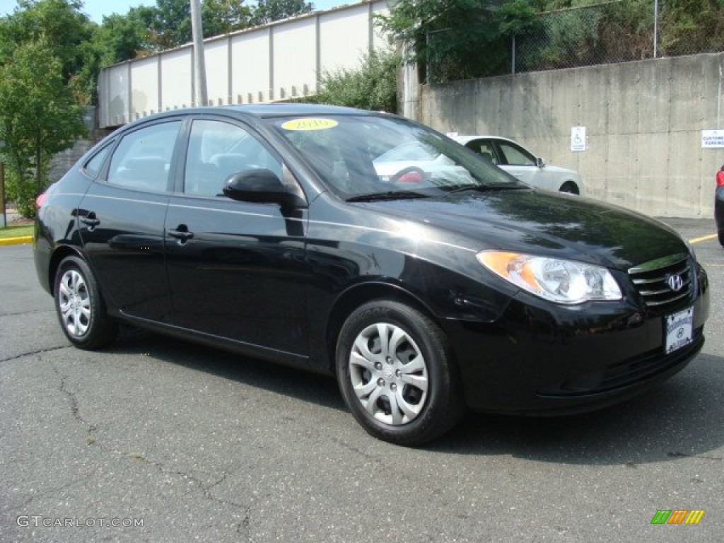 2010 Elantra Blue - Ebony Black / Gray photo #3