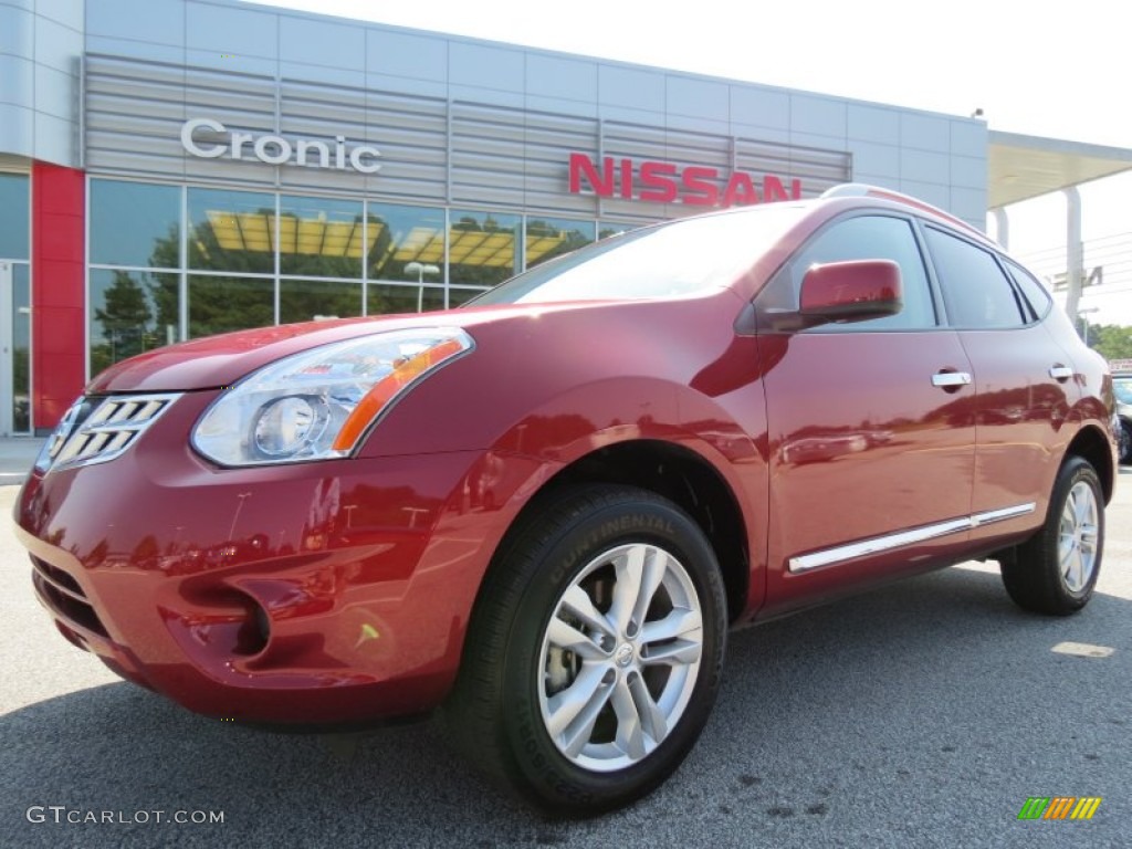 2013 Rogue SV - Cayenne Red / Gray photo #1